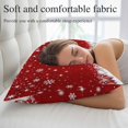 thumbnail image 5 of Red Christmas Pillow Covers, Linen Long Throw Pillow Case, Snowflake Winter Xmas Ball Holiday Pillow Protector Decorative Cushion Cover for Living Room/Bedroom 12" x 20", 5 of 8