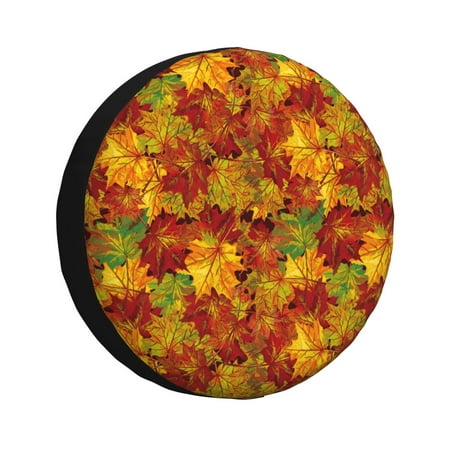 Spare Tire Cover Vintage maple leaf autumn Wheel Cover Tire Covers for Trailers Car Truck Camper Universal Tire Covering Fits Diameter 15 inch