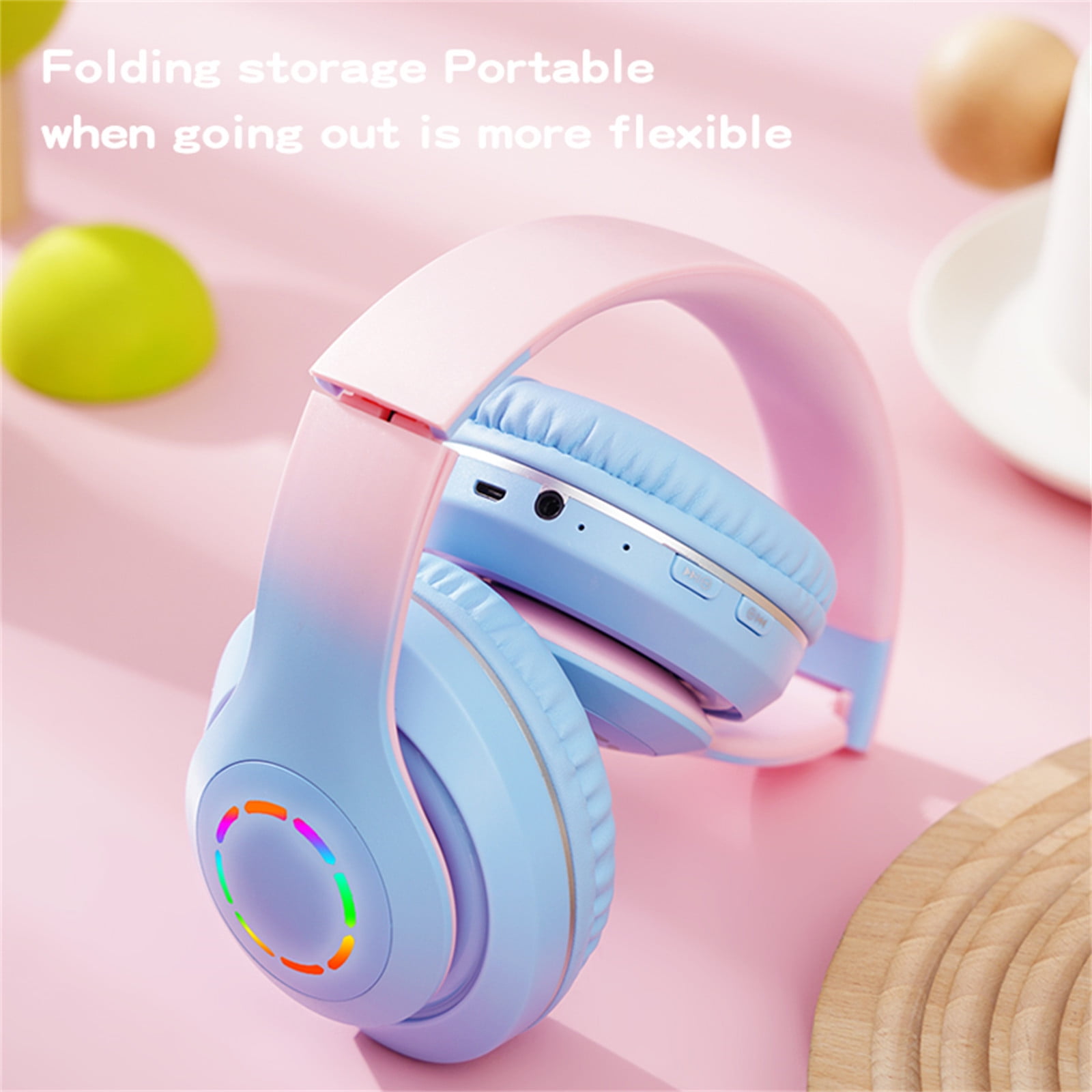 Active Noise Cancelling Headphones Bluetooth Headphones Wireless Headphones Over Ear with Microphone Deep Bass, Comfortable Protein Earpads, 30 Hours Playtime for Travel/Work - Blue