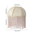 thumbnail image 3 of French Style Umbrella Shaped Tassel Fabric Lampshade, Restaurant Bedroom Desk Lamp Lighting, for Home Party Mantel Shelf Wall Door Porch and Seasonal Displays, 3 of 5