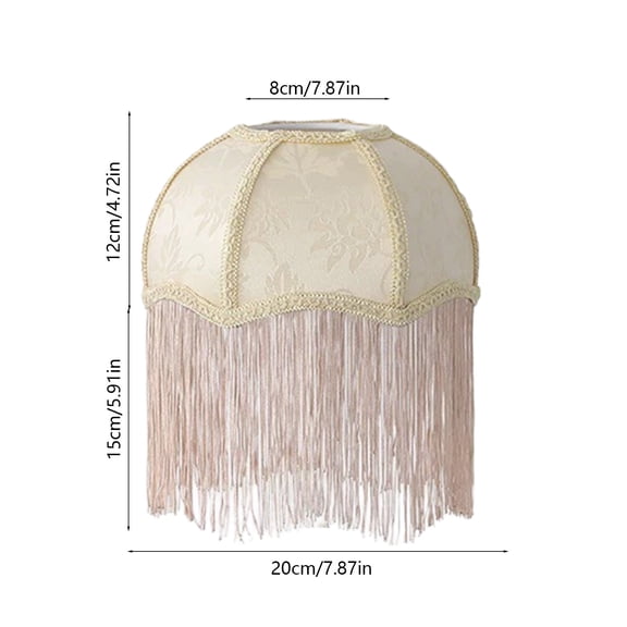 Velvet Tassel Lampshade,Scallop Bell Shape Victorian Style Fringe Lamp Cover Decor for Table Lamp,Floor Light & Bedside