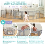 Regalo Gray Superwide Plastic Gate & 2-in-1 Play Yard with Door