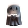 thumbnail image 2 of Fiudx Decoración del hogar Adorno de fantasma lindo con dedo medio para Halloween Figura de fantasma para Halloween Adorno de corazón para Halloween, 2 of 3