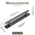 thumbnail image 3 of Goo-Ki Matte Black Cabinet Pulls with Backplate, Zinc Alloy 5''(128mm) Hole Centers Cabinet Drawer Handles for Dresser,Wardrobe,Cupboard,Cabinet Hardware, 2 Pack, 3 of 11