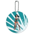 thumbnail image 1 of Wonder Woman Flashing Lights Round Luggage ID Tag Card Suitcase Carry-On, 1 of 8