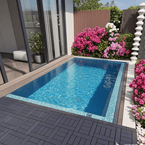 H Style 12" Patio Deck Tiles,  44pcs DIY Module Interlocking Decking Tiles Floor Tile Outdoor and Indoor,Easy and Quick Installation Court Tiles for Porch Poolside Balcony Backyard DARK GRAY