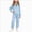 B204-Girls' Set-Blue, variant on 15 Years Teen Girls Sweatshirt Set Casual Long Sleeve Teen Girl's Fall Pullover Legging Pants Printed 2 Piece Outfit for 1-15Y