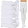 thumbnail image 3 of ToBeInStyle Girls Pack of 6 Classic Pull-On Assorted Warm Winter Tights, 3 of 7