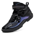 thumbnail image 3 of Men's and women's all-season motorcycle riding boots and motorcycle shoes,Black and blue,40, 3 of 16