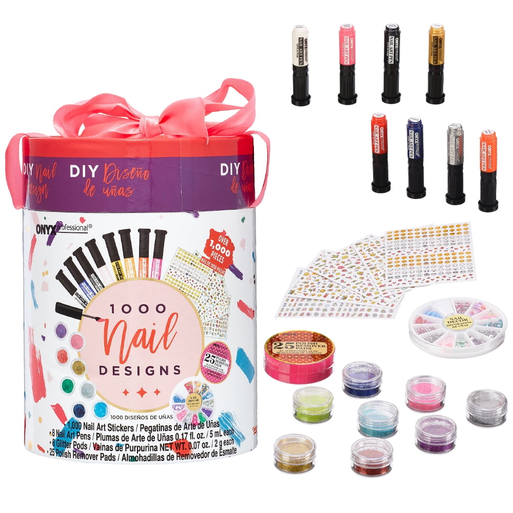 Onyx Professional DIY 1000 Nail Designs Nail Art Gift Set (17 Value
