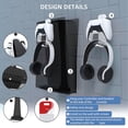 thumbnail image 3 of Console Wall Mount Bracket for Slim Pro Game Console Iron Wall Stand with Headphone Controller Holder for Home, 3 of 7