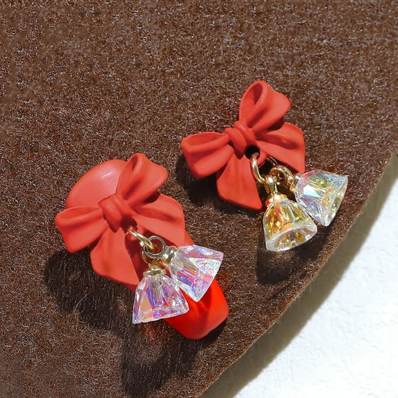 Mobestech 6Pcs Nail DIY Ornament Accessory Bow Nail Art Charms Assorted Color Fine Workmanship