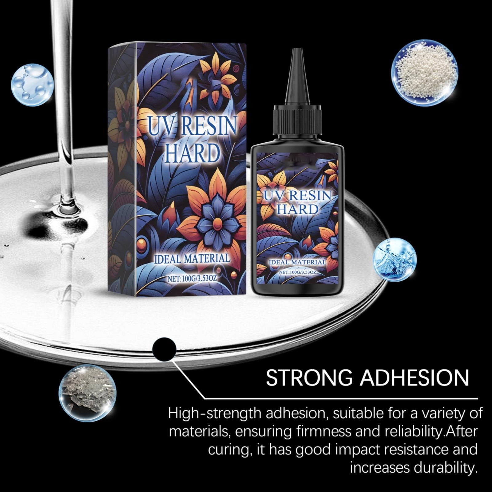 Bottle Glue Shaker High Transparency Resin Adhesive High Transparency Resin Drop Adhesive DIY Handmade Crafts Quick Drying 100ml