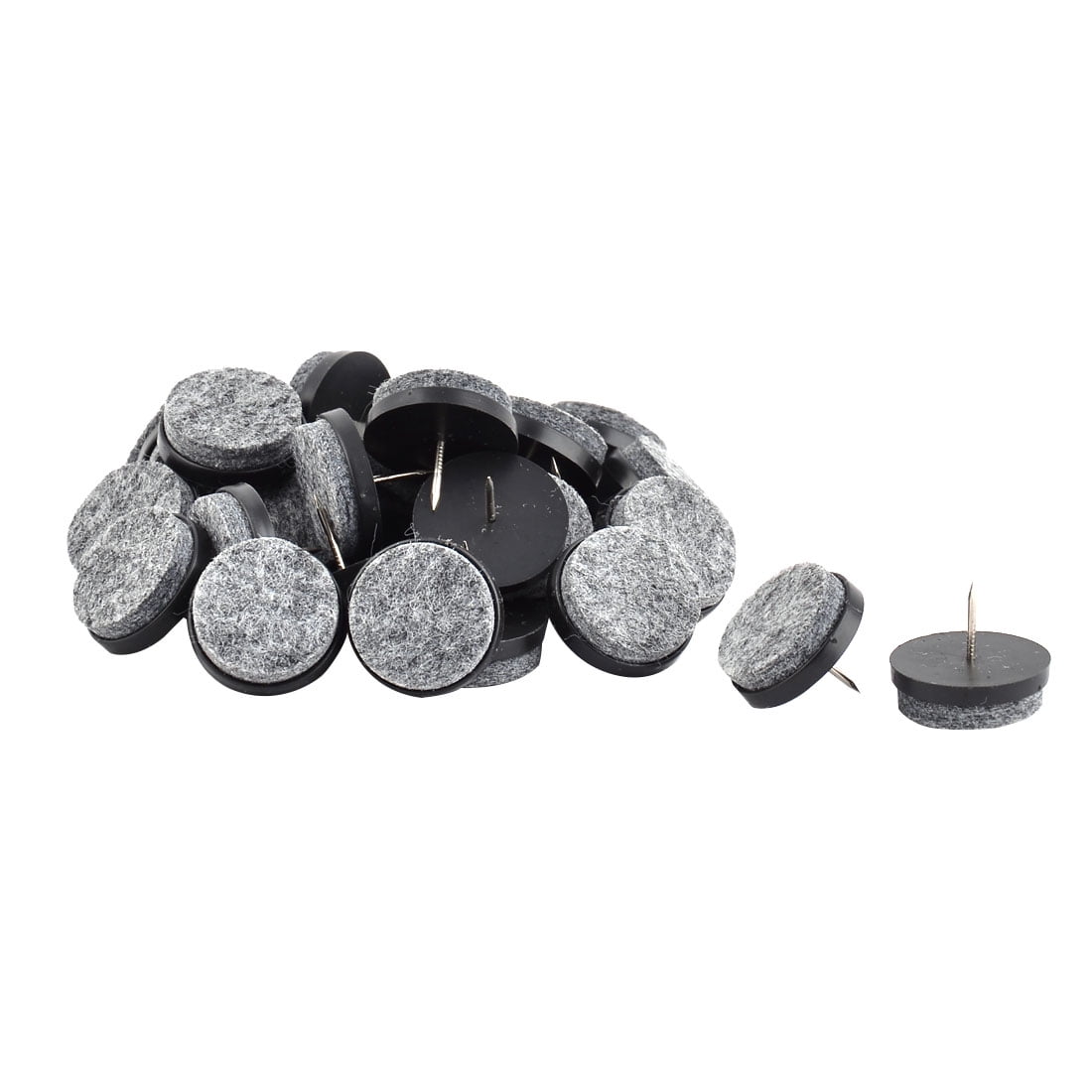 Office Furniture Table Desk Feet Protector Tack Glides Black 28mm Office Furniture Table Desk Feet Protector Tack Glides Black 28mm Dia 30 Pcs