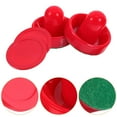 thumbnail image 1 of OUNONA Table Hockey Pushers Pucks Set ABS Red Replacement for Old Equipment Players, 1 of 7