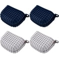 thumbnail image 1 of Mini Oven Gloves,Silicone Oven Mitts Potholder Cooking Pinch Grips for Kitchen Cooking & Baking (4,Blue+Grey), 1 of 5