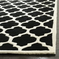 thumbnail image 3 of SAFAVIEH Chatham Freddy Geometric Wool Area Rug, Black/Ivory, 4' x 6', 3 of 8