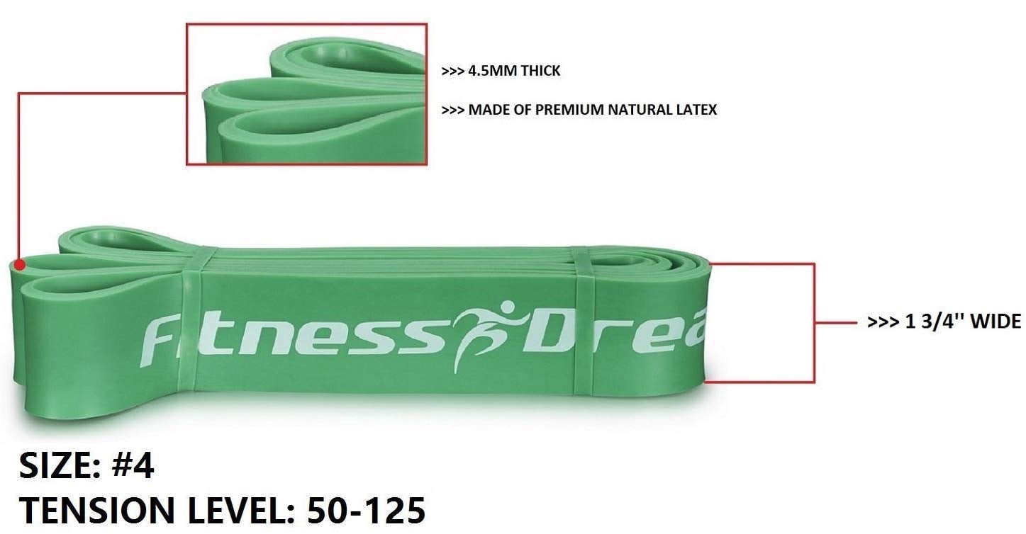 Fitness Dreamer Resistance Bands, Exercise Loop Bands and Workout Bands Set of 4, 41-inch Fitness Bands for Training or Physical Therapy-Improve Mobility and Strength&nbsp;