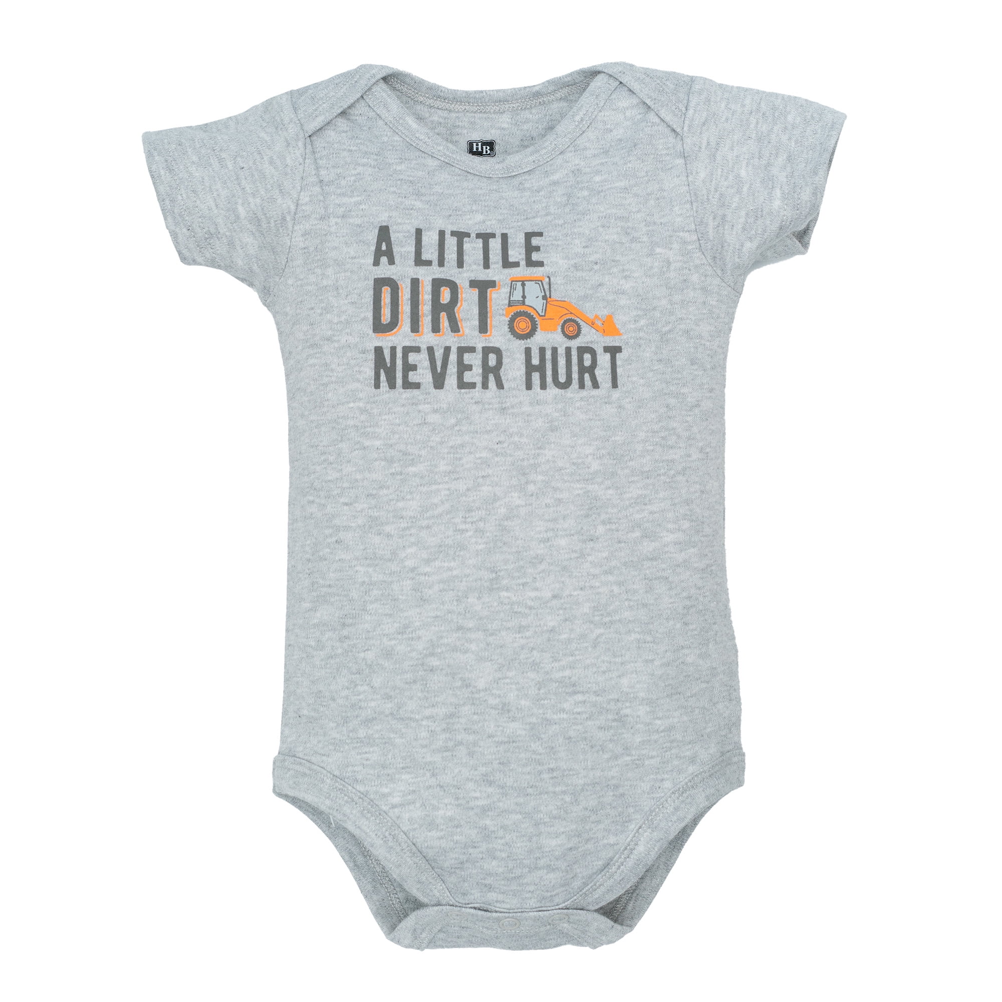 Hudson Baby Infant Boys Cotton Bodysuits 5-Pack, Blue Construction Trucks, Newborn
