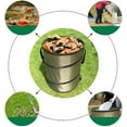 thumbnail image 7 of Collapsible Container Leaf Trash Can With Handles Reusable Portable Waterproof Waste Home Outdoor Yard Camping Gardening Bag (M:34CMX40CM), Army Green, 7 of 7