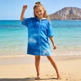 thumbnail image 2 of Faraee Unisex Kids Hooded Swim Cover Up Robe Boy Girl Terry Cloth Quick Drying Zip up Bathing Suit for Beach Pool Bath (7-13T,Blue), 2 of 6