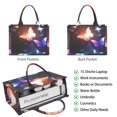 thumbnail image 2 of Large Capacity Tote Bag,Colorful Butterfly Light Pattern Handbag Fashion Luxury Tote Bag,15.7"x13"x 5.1" Inches,Laptop Compatible, 2 of 6