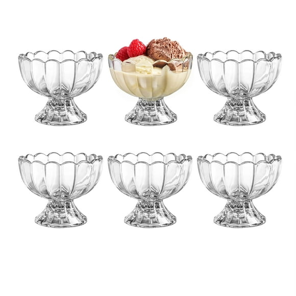 Cuencos de postre Dishware KMWares de cristal con forma de tulipán, 6 unidades, 150 ml