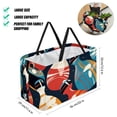 thumbnail image 2 of Bowling Large Capacity Reusable Oxford Cloth Grocery Basket - Foldable Shopping Bag for Picnics & Shopping, 2 of 7