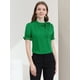 thumbnail image 3 of Top Elegante De BluDe ManCorDe OficiDe Las Camisas Del Cuello De PajariDe Las Mujeres Verde oscuro M, 3 of 5