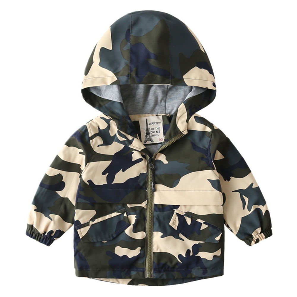 Actoyo Kids Little Boys Camouflage Hooded Warm Jacket Lining Coat