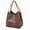 Chocolate, variant on Vintage PU Leather Large Capacity Tote Bags for Women Fashion Female Shoulder Bag Ladies Handbag,Black