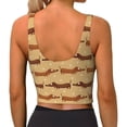 thumbnail image 4 of Goofa Dachshund Dog Puppy Printed Sports Bras for Women, High Impact Running Bra Workout Crop Tank Tops Longline Sports Bra Push up-, 4 of 9