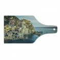 thumbnail image 1 of Vernazza Cutting Board, Panoramic View of Manarola Village of Italy Sea and Houses on Cliffs, Decorative Tempered Glass Cutting and Serving Board, in 3 Sizes, by Ambesonne, 1 of 2