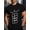 black, variant on Men's Casual Sporty Short Sleeve T-Shirt with 2D printed patterns, elastic & comfy. Regular fit round neck, knitted fabric. Great for sports, travel & daily wear. All-season versatile.