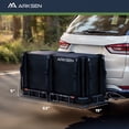 thumbnail image 6 of ARKSEN Heavy Duty Cargo Rack Carrier Luggage Basket For 2/1.25" Receiver Hitch, Storage for SUV Pickup, Camping, Traveling, 500 Lbs Capacity, 53" x 19" x 5" Basket - Black, 6 of 6