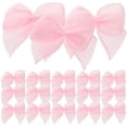 thumbnail image 4 of 60 lazos de cinta con flores, hechos a mano, de colores brillantes, accesorios para el cabello para niñas, color rosa, 4 of 6