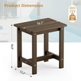 thumbnail image 3 of Table d'Appoint Extérieur, Petite Table Extérieure en HDPE, Petite Table Résistante aux Intempéries pour Patio, Terrasse, Véranda, Brun Foncé, Usage Intérieur/extérieur, 3 of 7