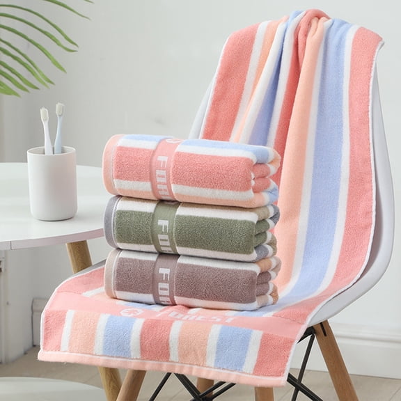 Cotton Bath Towel | Sports Towel Extra Long Non-Linting | Soft Absorbent Water-Wicking | Reinforced Edges | 40 x 90 cm | Lightweight Durable | Multicolor | 1 Piece