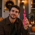 thumbnail image 5 of Halloween Ghost Shaped Taper Candles, 10in Spooky Twisted Stick Candle with Burning Wick, Novelty Tabletop Ornament for Halloween Home Party Themed Atmosphere Decoration, 5 of 6