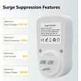 thumbnail image 6 of Surge Protector, 1800W Wall Surge Protector for Refrigerator, TV, PC, Home Appliance, Voltage Regulator with LED Display Screen, Adjustable Voltage Protector, 15A, 120V, 2 Pack,120V-2 Pack, 6 of 6