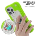 thumbnail image 2 of Case for Apple iPhone 14 6.1 inch with Double ring Stand 360° rotating bracket PC+silicone, Heavy-Duty Military Grade Shockproof Phone Cover,Neon green,For iPhone 14, 2 of 6