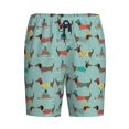 thumbnail image 4 of Wukai Dachshund Dog Puppy Men’s Short Pajama Pants With Pockets Soft Sleep Pj Shorts for Men-, 4 of 6
