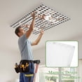 thumbnail image 4 of Coffee Gnomes Magnetic Fluorescent Light Covers for Ceiling Lights 2x4Ft, Farmhouse Brown Bean Plaid Black Grey Office Classroom Kitchen Drop Ceiling Light Covers Lighting Filters Shade Panel 4 Packs, 4 of 9