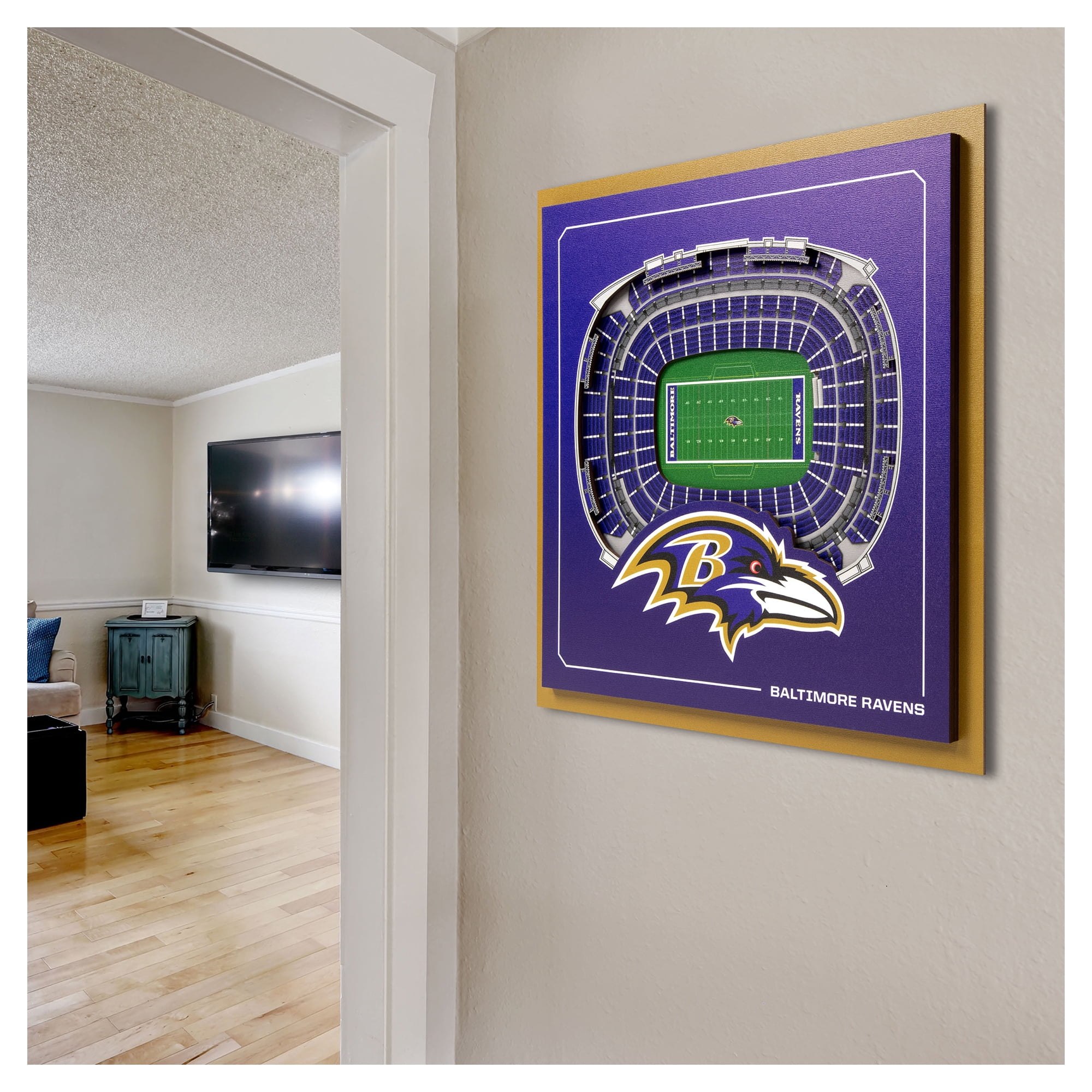 IDNA Baltimore Ravens 12" x 12" Stadium Series 3D Wall Art