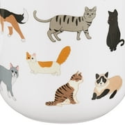 Mainstays 16.06 oz White Stoneware Cat Mug
