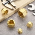 thumbnail image 4 of 4Pack 1/4" Tube OD Brass Flare Cap, 7/16"-20 UNF Female Thread SAE Pipe Fitting, 4 of 6