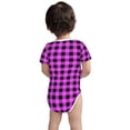 thumbnail image 6 of Rocae Purple Black Buffalo Plaid for Baby Climbing Clothes Soft Baby Romper for Active Infants Comfortable and Breathable Crawling Jumpsuit Unisex Baby Outfit 9M, 6 of 8