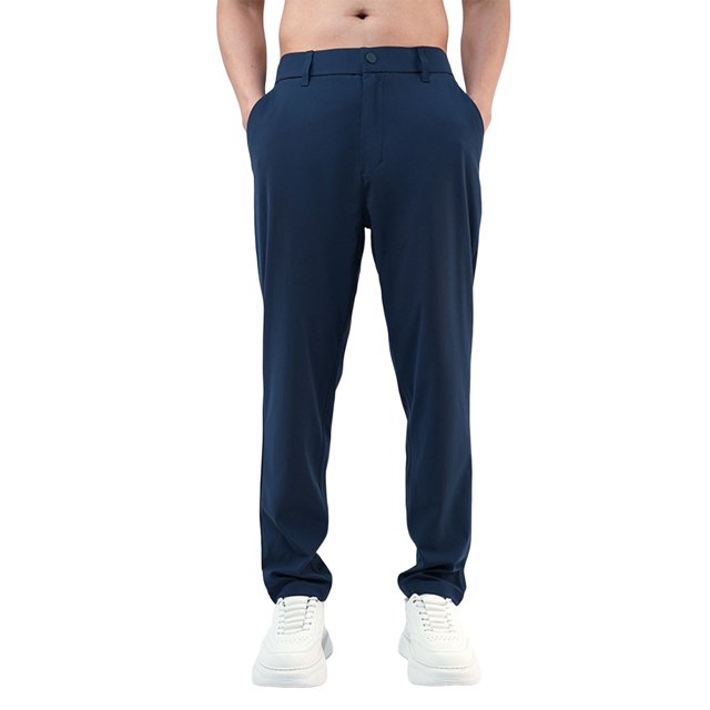 XDZJLR Mens Pants Casual Split Patchwork Design Outdoor Loose Solid Color Pocket Workwear Elastic Waist Pocket Design Trousers