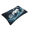 thumbnail image 5 of ZNDUO Rectangular Plush Cushion Cover, Fantastic Starry Unicorn Pattern Non-Pilling Hidden Zip Bedroom Sofa Pillowcases, 16"x24", 5 of 8