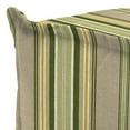 thumbnail image 3 of Jordan Manufacturing 20" x 20" Terrace Sunrise Green Stripe Square Outdoor Pouf Ottoman with Flange, 3 of 8